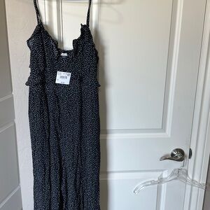 American Eagle Outfitters Black and White Sleeveless Jumpsuit